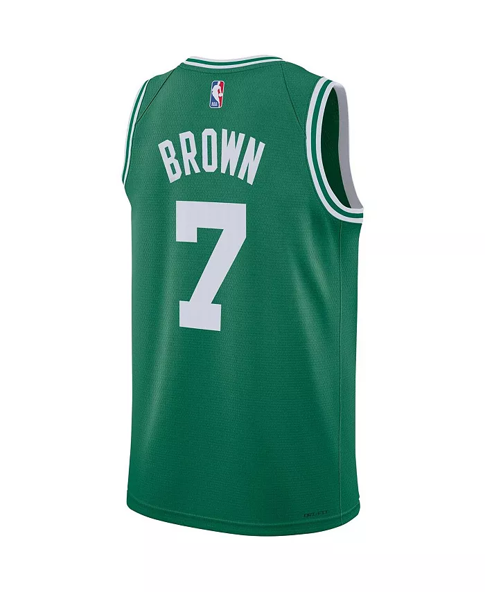 Футболка Big Boys Jaylen Brown Kelly Green Boston Celtics Swingman Jersey - Icon Edition Nike — фото 2