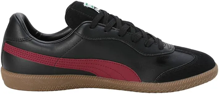 Мужские футбольные тренировочные кроссовки Puma King 21 для игры в помещении, черный/темно-бордовый — фото 3