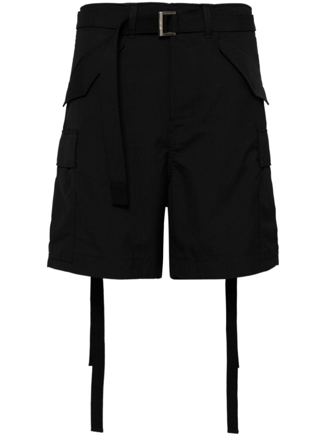

Sacai шорты-карго с поясом, черный