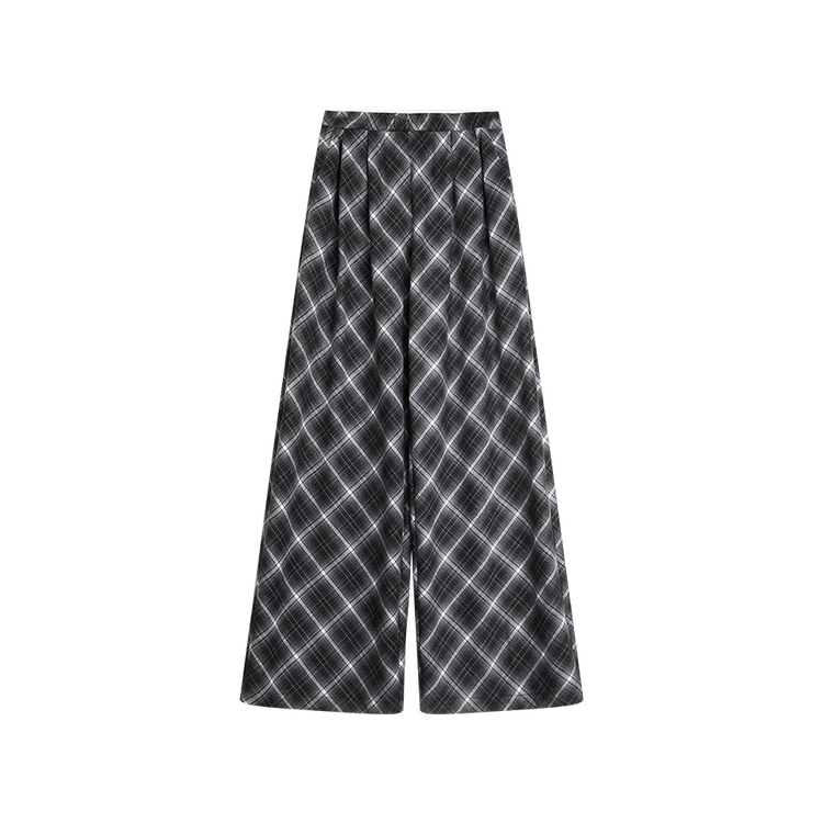 

ELLE Повседневные брюки Women's Black White Moderate Wide Leg