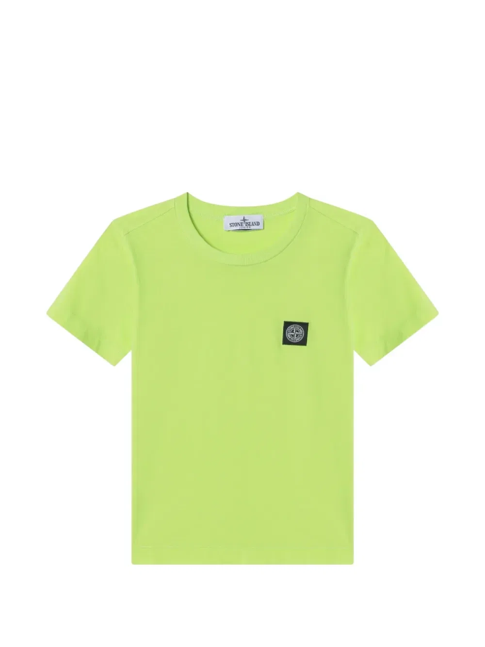 Футболка с круглым вырезом и нашивкой-логотипом Stone Island Junior, зеленый