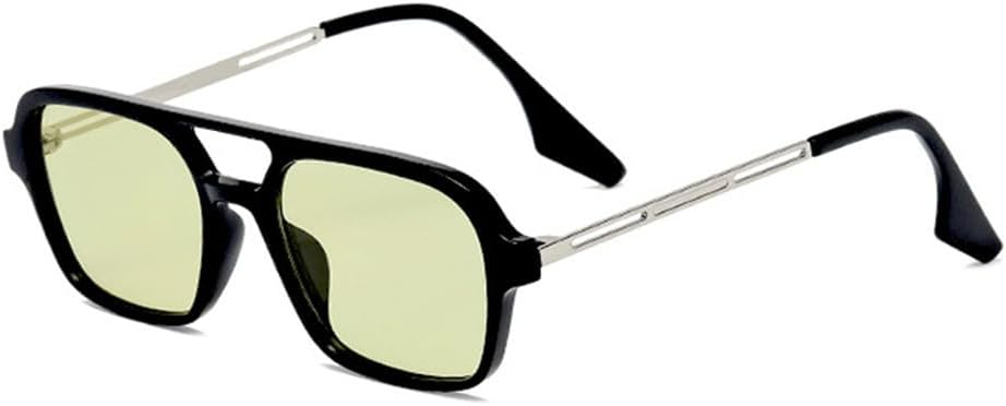 

Солнцезащитные очки UV400 с двойной перемычкой, для мужчин и женщин, с прозрачными градиентными линзами, подходят для занятий спортом на открытом воздухе, бега и езды на велосипеде UYPTK, Black Olive Green