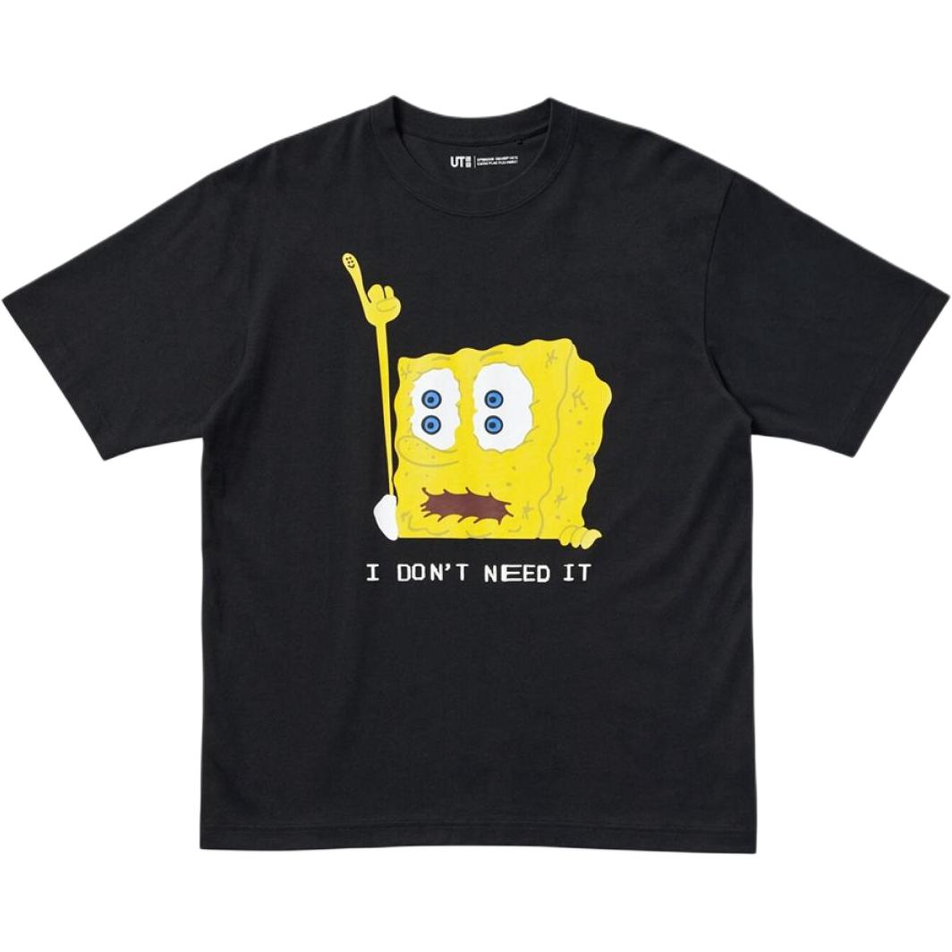 Футболка X Cpfm Spongebob Squarepants Ut Graphic UNIQLO, черный — фото 3