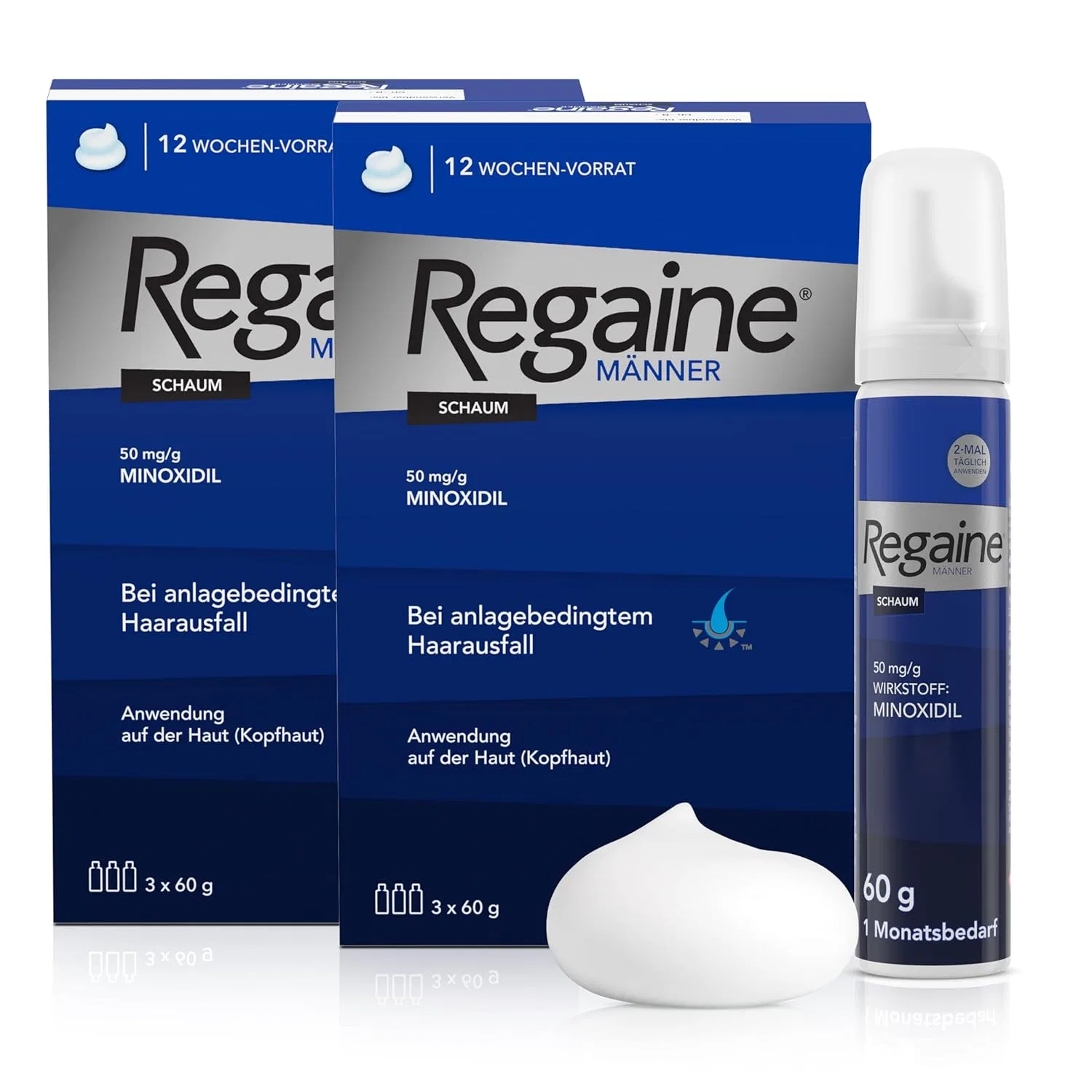 Пена REGAINE Men от выпадения волос, 60 г (6 шт.) Regaine