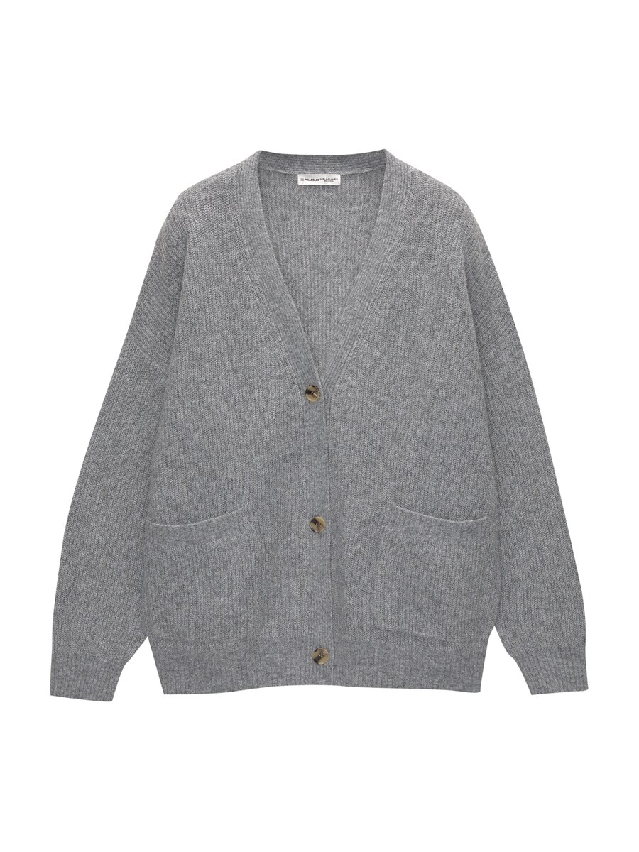 

Вязаный кардиган Pull&Bear Knit Cardigan, пятнистый серый