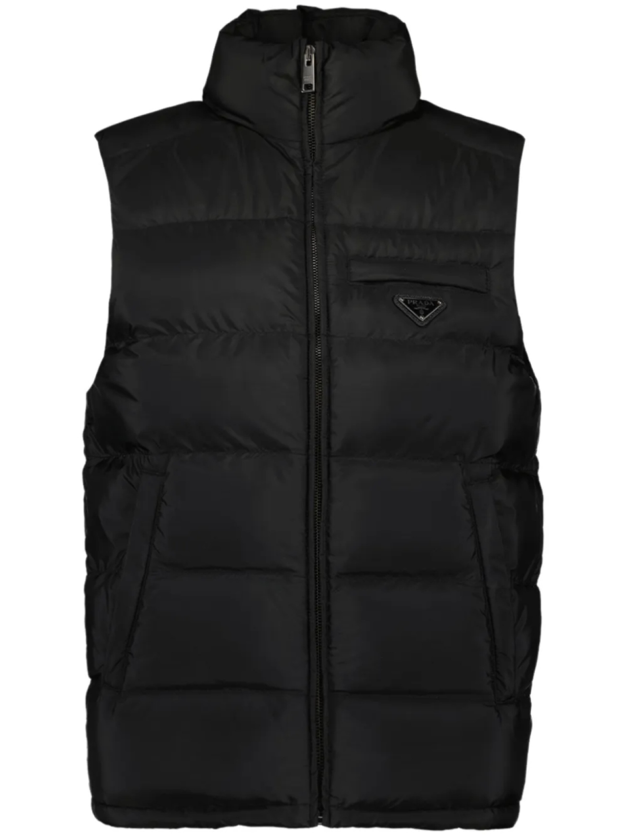 

Prada стеганый жилет Re-Nylon, черный