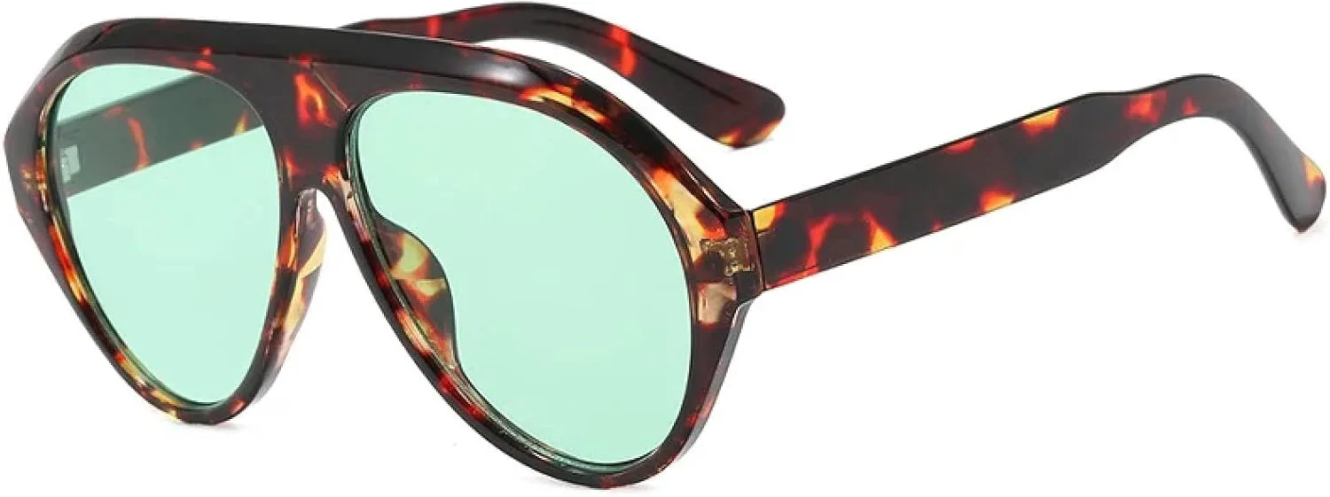 

Солнцезащитные очки с защитой от УФ-излучения UV400 для женщин и мужчин | Большие, конфетные оттенки | для занятий спортом на открытом воздухе DSVIGF, Amber Green