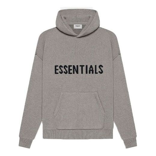 

Толстовка ss21 knit hoodie 'dark heather oatmeal' Fear Of God Essentials, серый