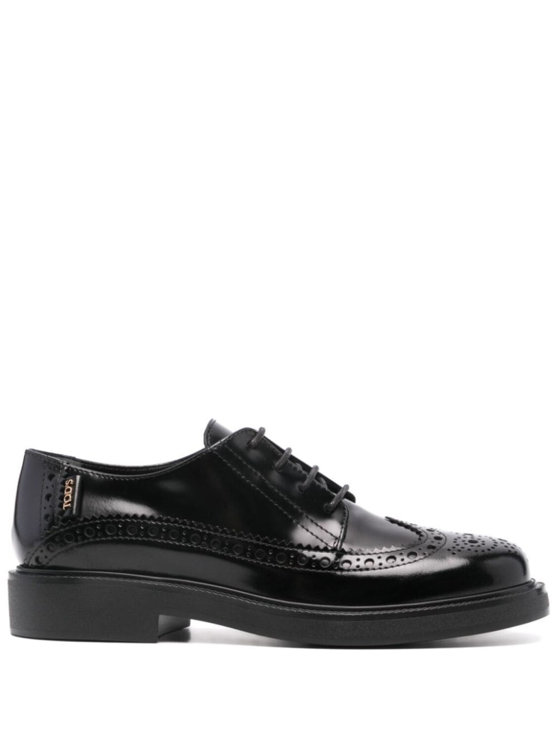 Tod's кожаные броги с логотипом, черный