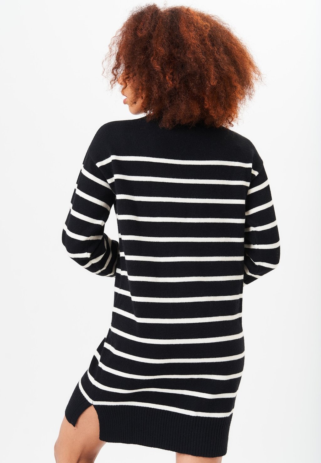 

Платье-джемпер HIGH NECK STRIPE GINI LONDON, черный