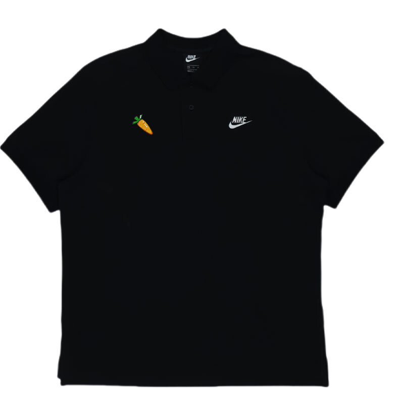 

Рубашка поло унисекс черная Nike, черный