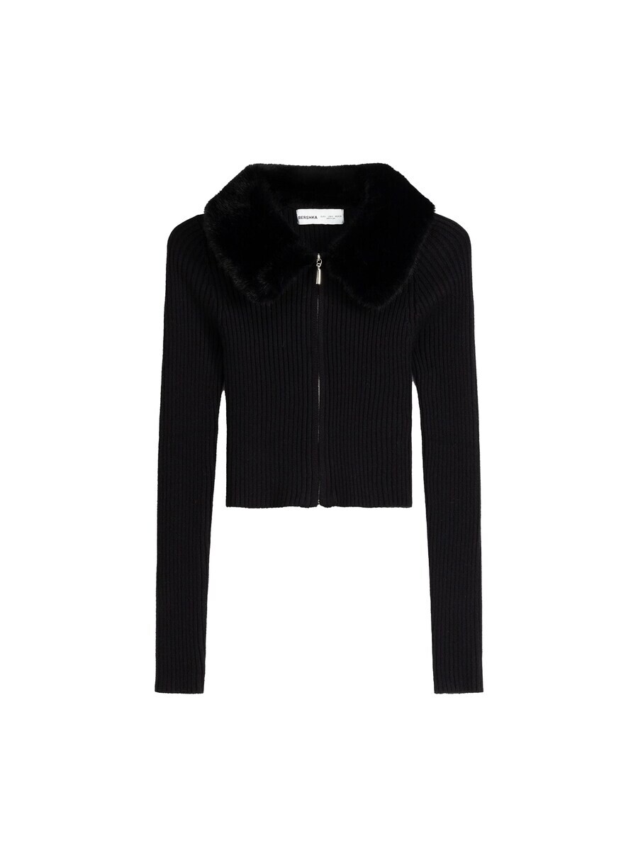 

Вязаный кардиган Bershka, черный