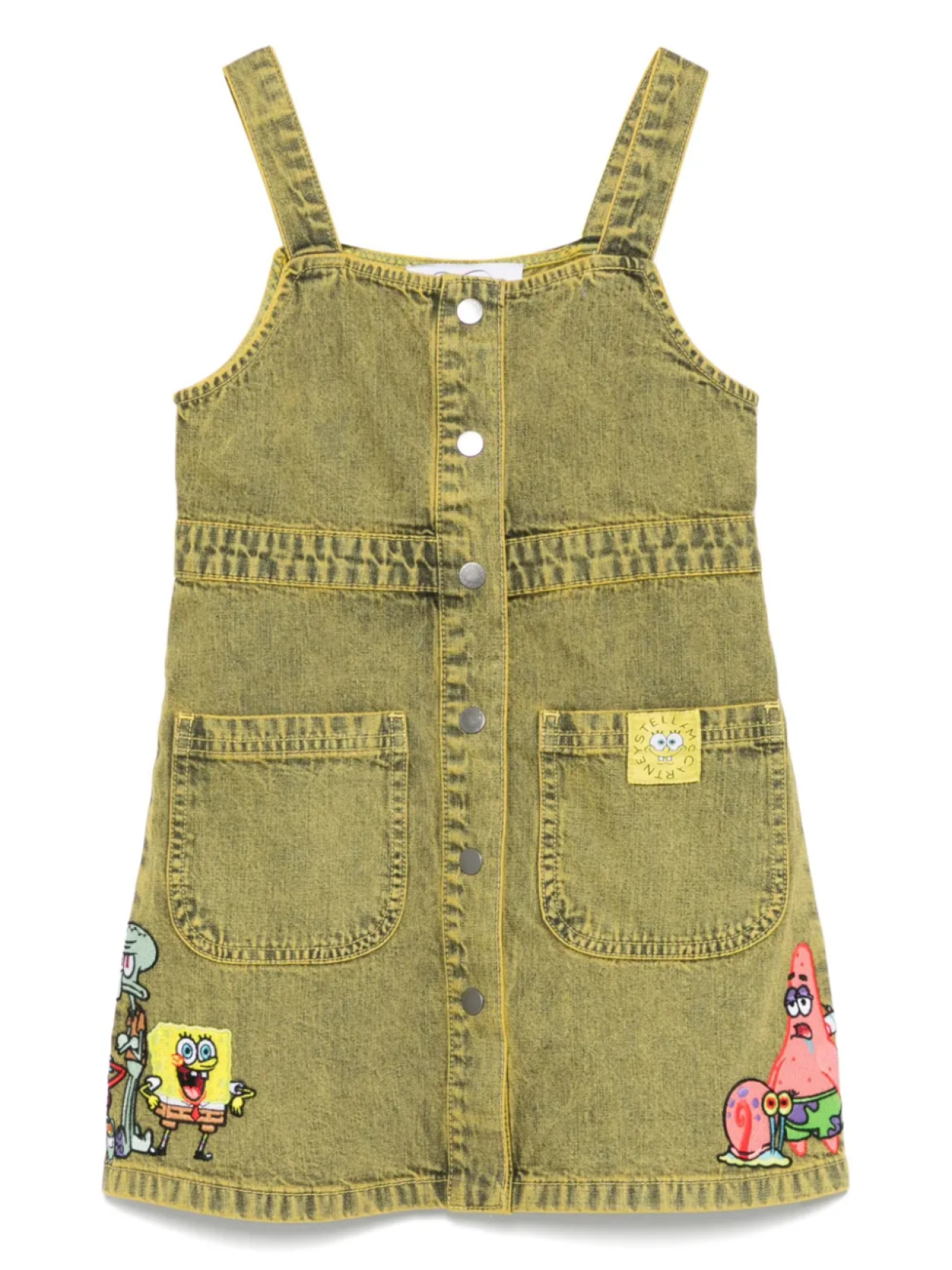 

Джинсовое платье Stella McCartney Kids x SpongeBob SquarePants, желтый