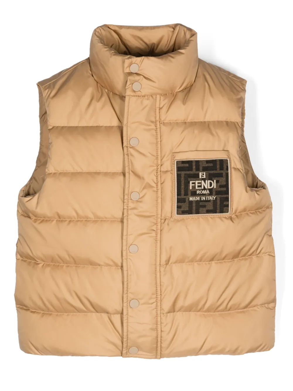 

Дутый жилет с логотипом FENDI KIDS, нейтральный