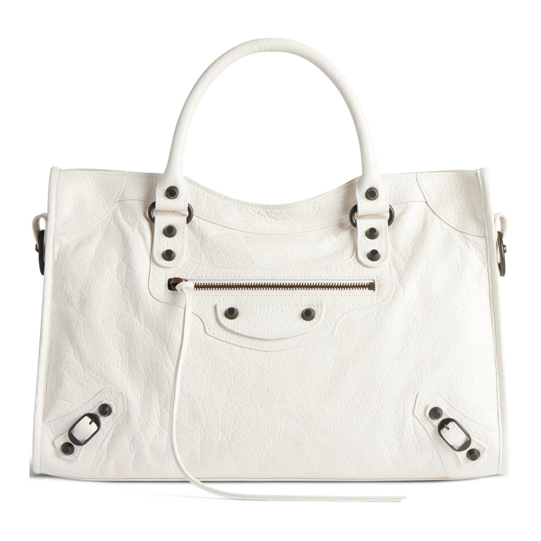 

Arena Storico Кожа Ягненка Плечевая Сумка Через Плечо Средний Размер Женская Ярко-Белая Balenciaga