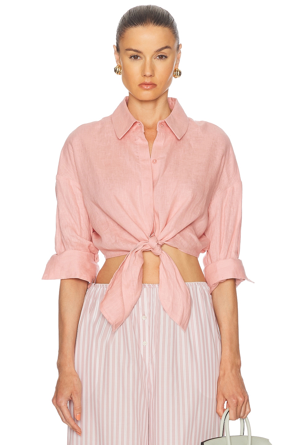 

Lisa Linen Топ Staud, Faded Blush