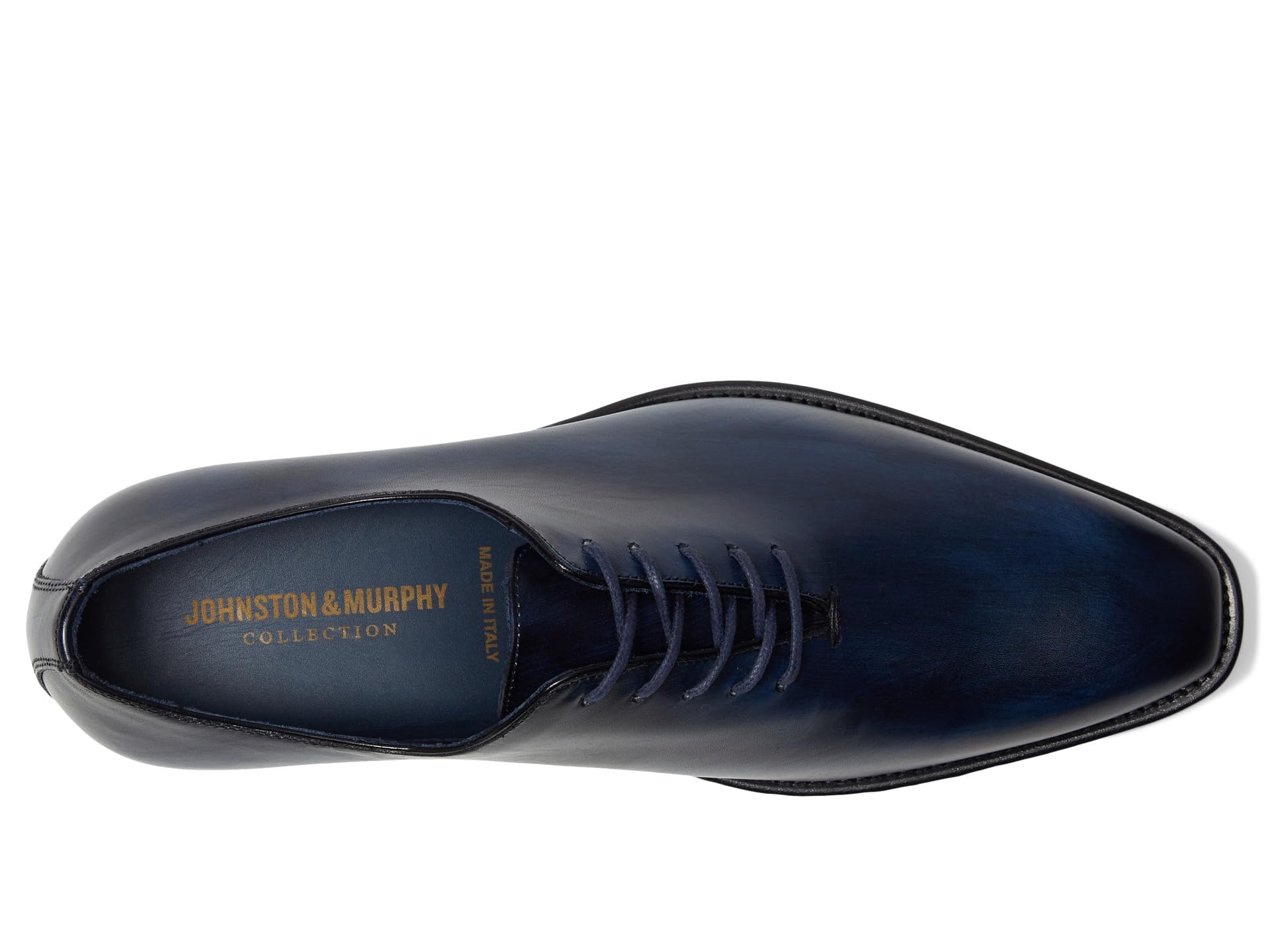 Оксфорды Johnston & Murphy Collection Larson One-Piece Plain Toe, цвет Navy Italian Calfskin — фото 2