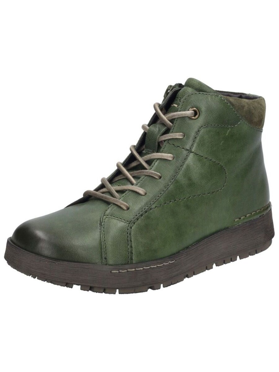 Ботильоны на шнуровке JOSEF SEIBEL Lace-Up Ankle Boots Anna, темно-зеленый