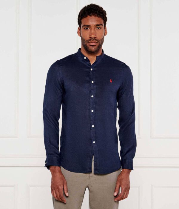 

Льняная рубашка Slim fit Polo Ralph Lauren, синий