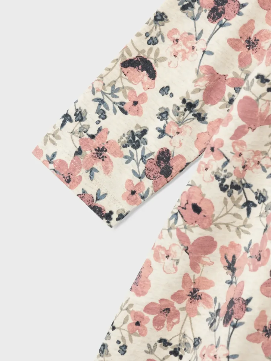 Name It Пижама "NKFNIGHTGOWN LS NOSTALGIA FLOWER NOOS", цвет Peyote Melange — фото 4