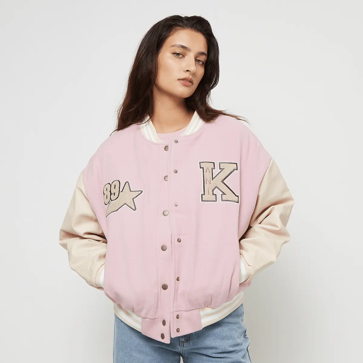 

Куртка Karl Kani Retro Patch Star Logo Oversized College Jacket, розовый