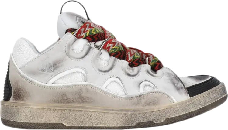Кроссовки Lanvin Wmns Curb Sneaker 'Distressed - White Black', белый