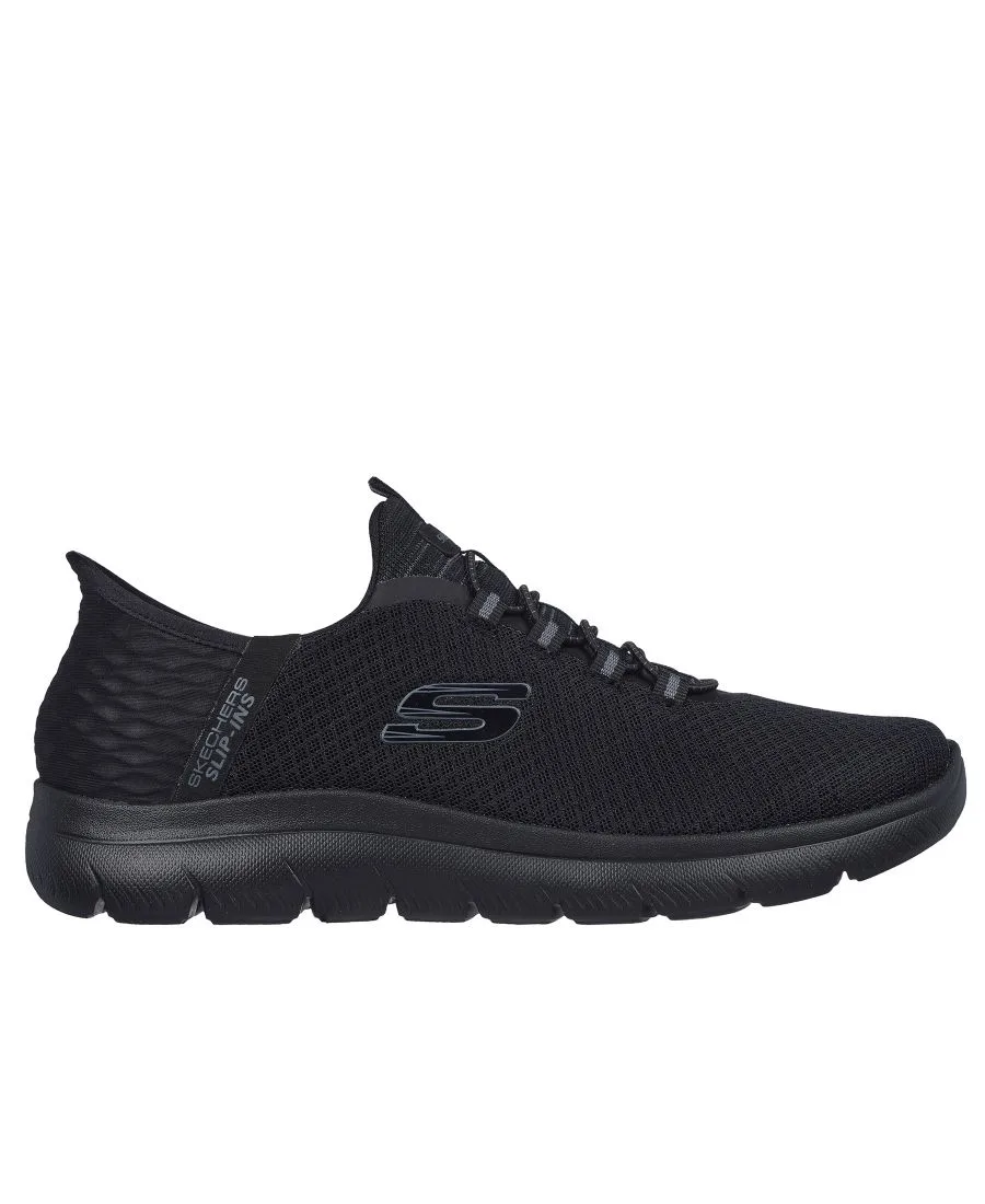 Мужские слипоны: Summits - широкие кроссовки для ходьбы от Finish Line Skechers, черный — фото 2