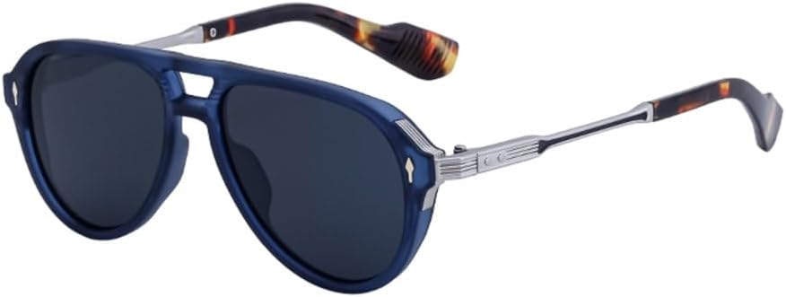 

Модные винтажные солнцезащитные очки для мужчин и женщин, роскошные овальные солнцезащитные очки для мужчин, очки для вождения, защита от УФ-излучения UV400 LVTFCO, Silver Blue