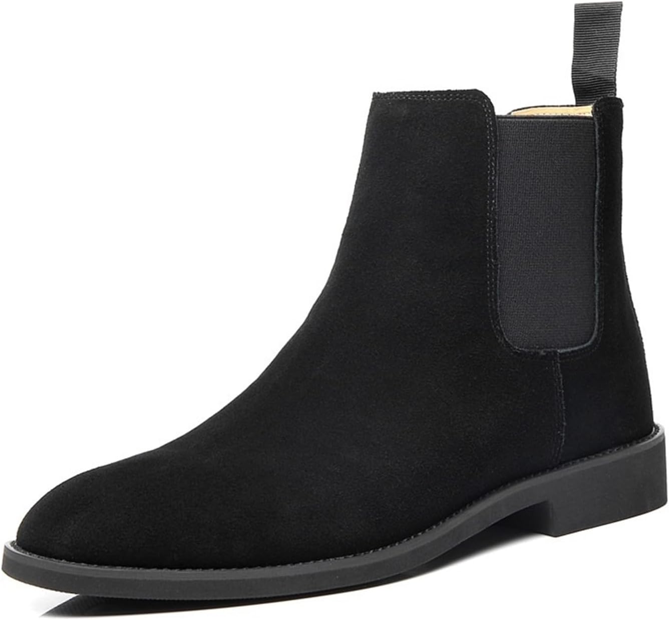 

Мужские ботинки челси, удобные замшевые ботинки, мужские нескользящие модные ботильоны, повседневные ботинки Generic, черный
