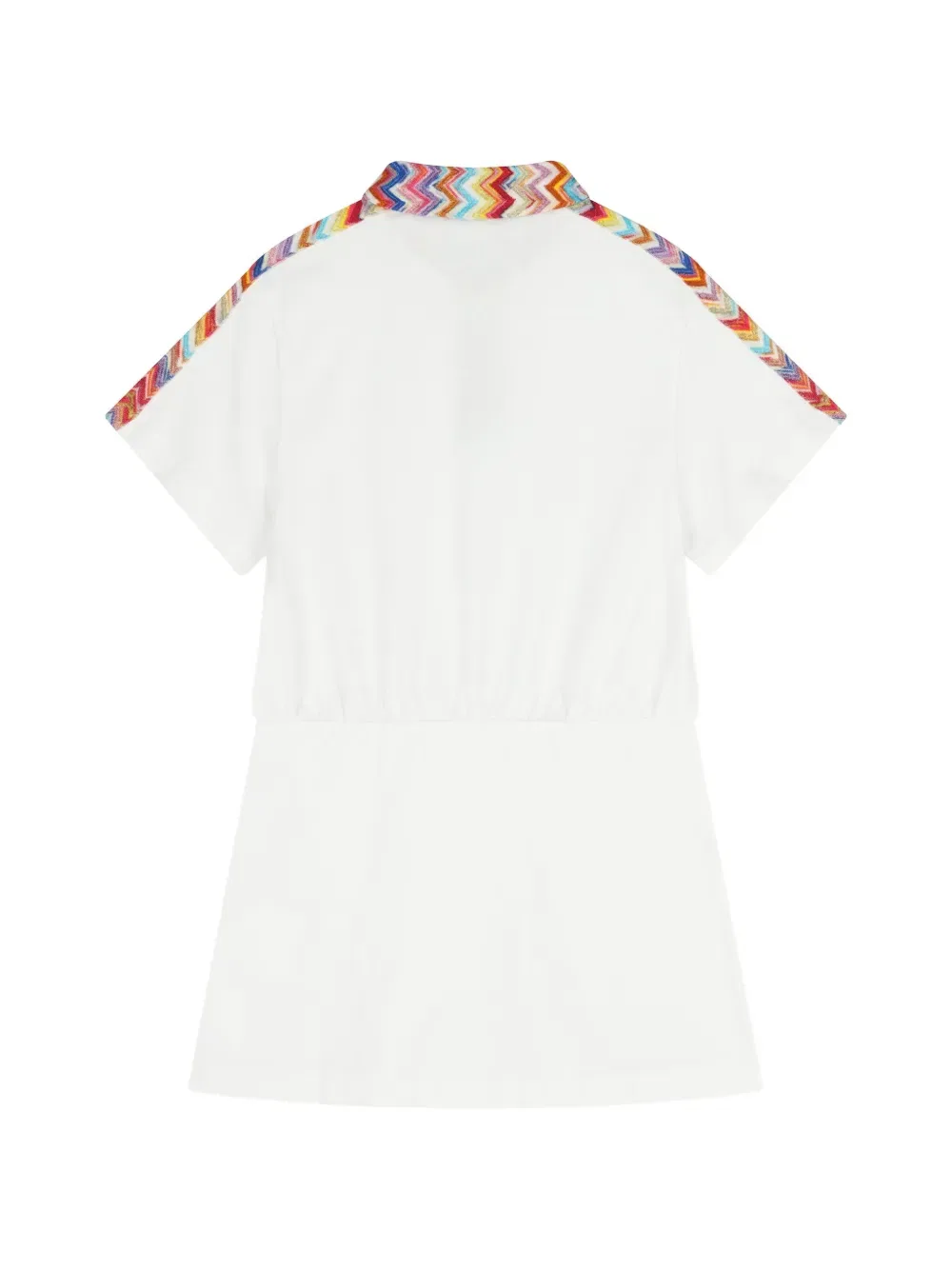 Хлопковое платье-поло с логотипом Missoni Kids, белый — фото 2