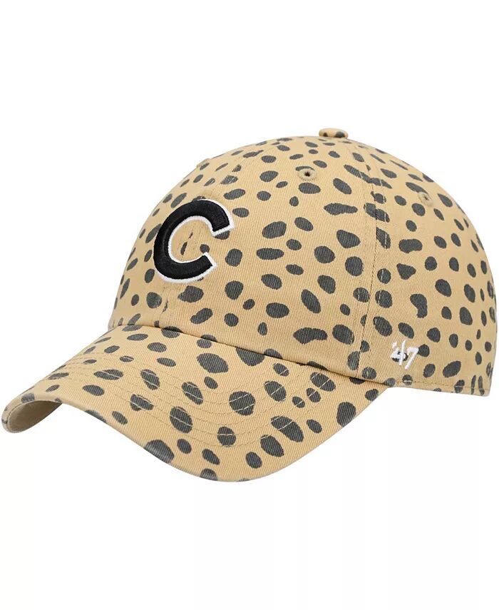 

Женская шапка-ушанка Chicago Cubs Cheetah Clean Up с загаром и регулируемой головкой '47 Brand
