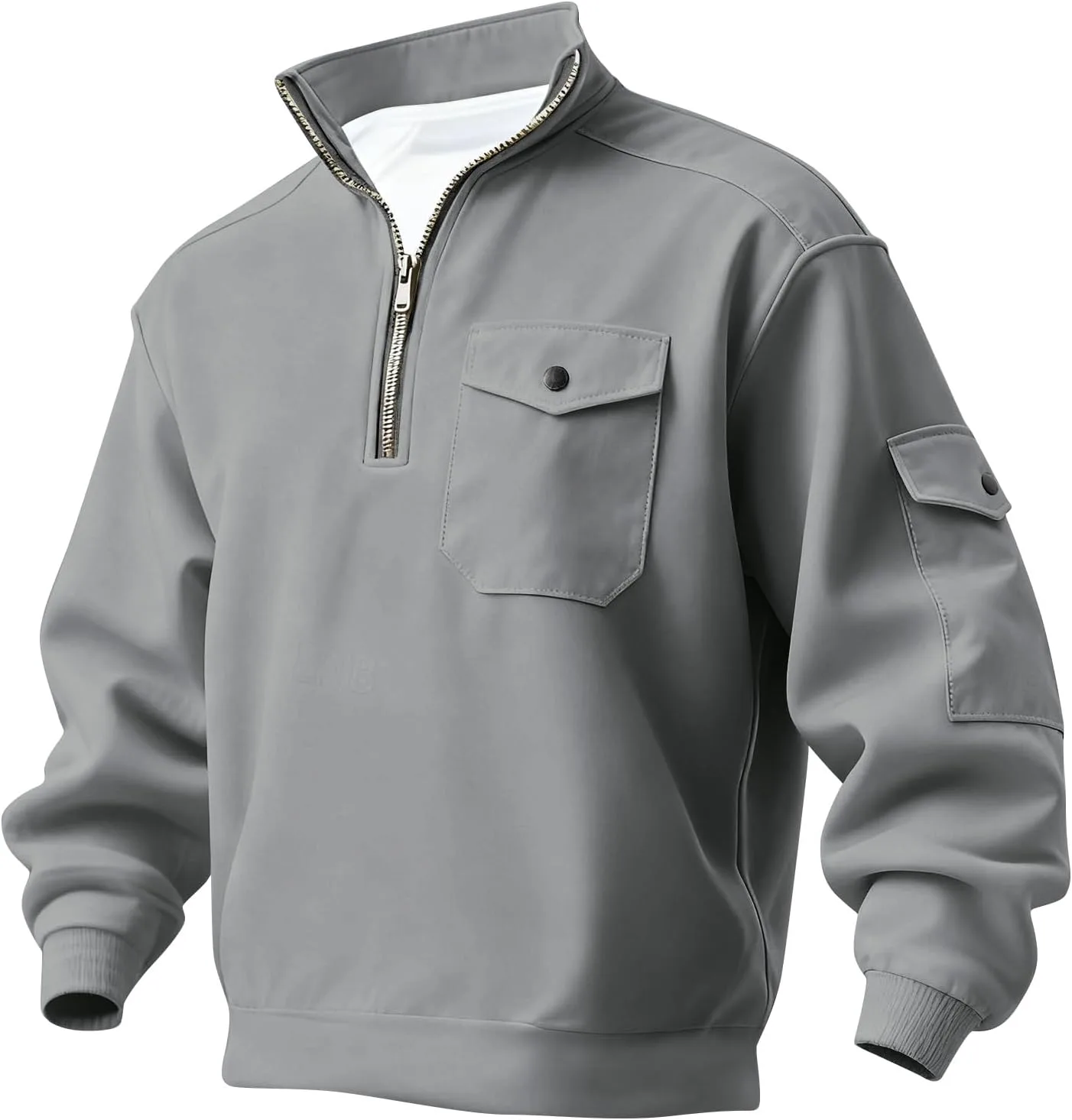 

Мужская модная толстовка с капюшоном Big And Tall, длинный рукав, кардиган с четвертью молнии RTTUIOP