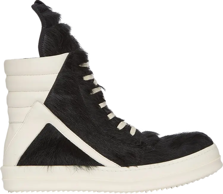 

Кроссовки Rick Owens Lido Runway Geobasket High 'Black Milk', черный