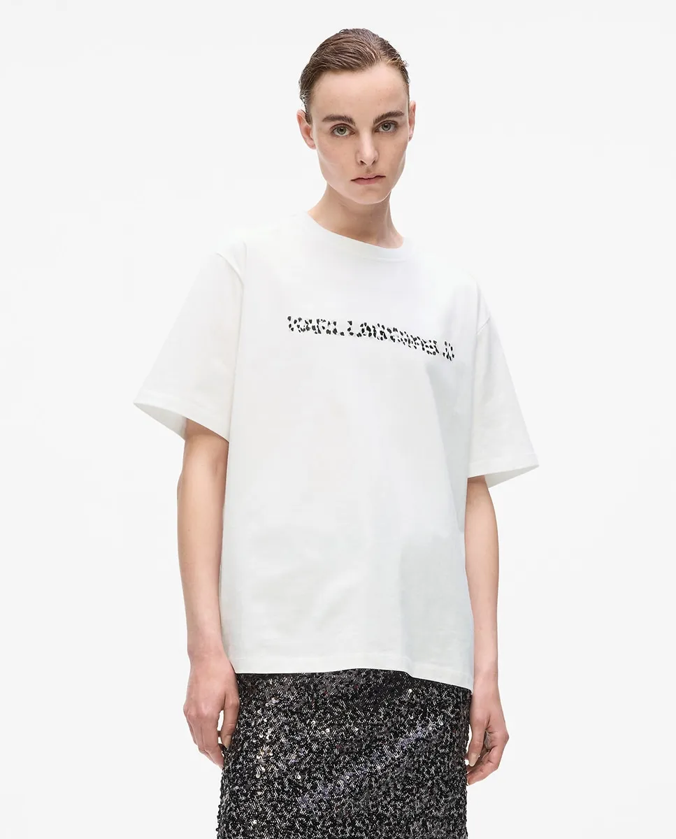 

Футболка оверсайз с логотипом Karl Lagerfeld, белый