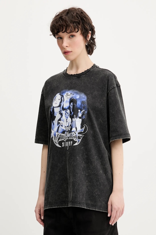 

Хлопковая футболка Buffy Tee Os Adidas Originals, черный