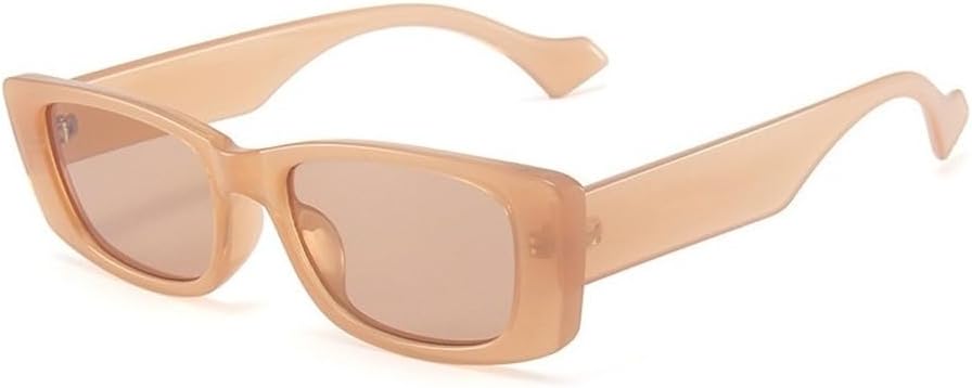 

Ретро-солнцезащитные очки прямоугольной формы для женщин, популярные модные очки конфетных цветов, мужские квадратные солнцезащитные очки с защитой от УФ-излучения UV400 SKFGNX, Jelly Tea