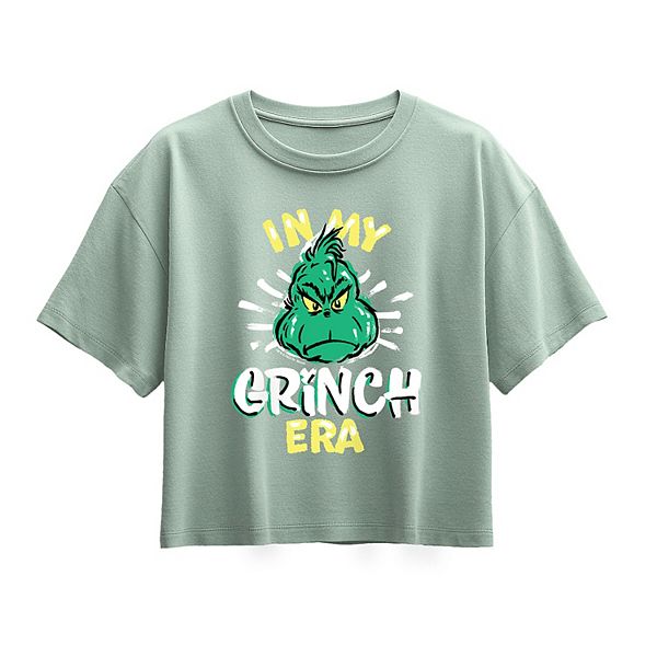 

Футболка для девочек 7-16 лет dr seuss the in my era boxy Grinch, Seafoam