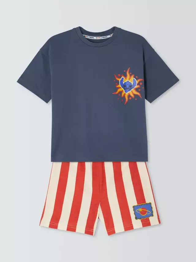 Детский короткий пижамный комплект Disney из хлопка с вышивкой, винтажный индиго Brand Threads — фото 3