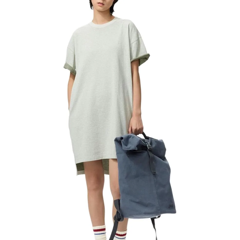 Платье с короткими рукавами JW Anderson SS26 UNIQLO, светло-бежевый — фото 3