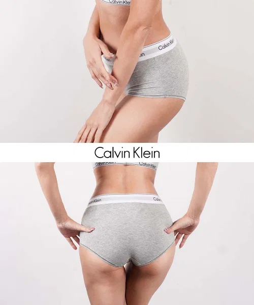 Боксеры Calvin Klein ICON COTTON MODAL BOYSHORT, серые — фото 3