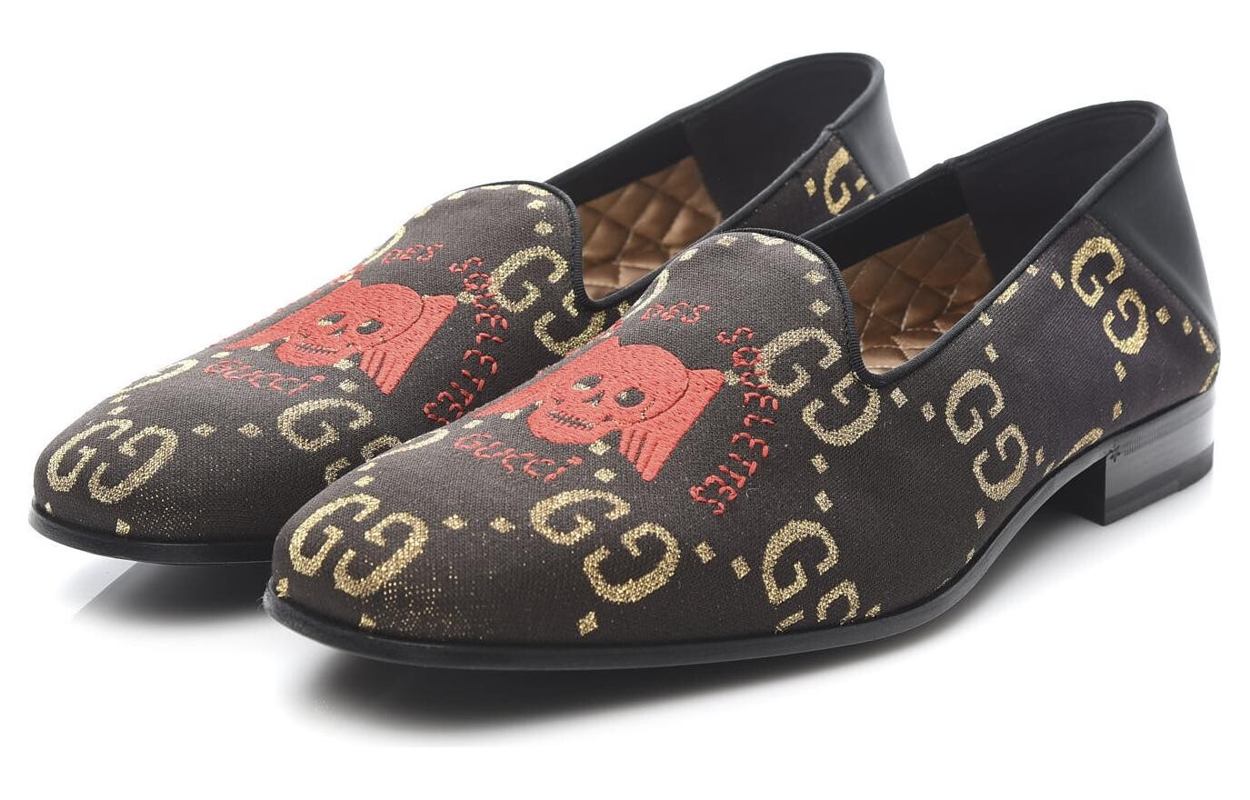Туфли женские Gucci с логотипом, коричневый — фото 2
