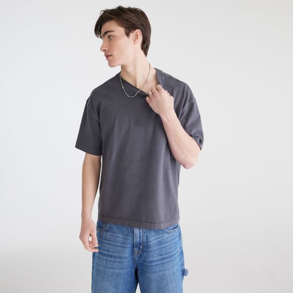 

Мужская свободная однотонная футболка Aeropostale, цвет smudge