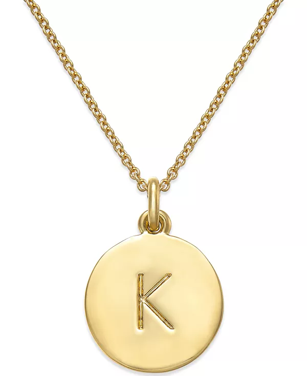 

Ожерелье с подвеской в виде инициалов, позолоченное 12 карат, 17 дюймов + удлинитель 3 дюйма Kate Spade New York, k