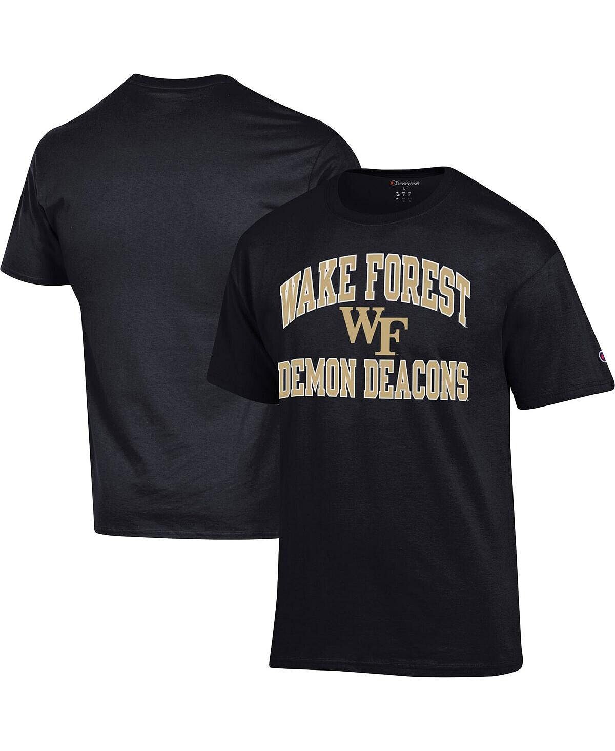 

Мужская черная футболка Wake Forest Demon Deacons High Motor Champion