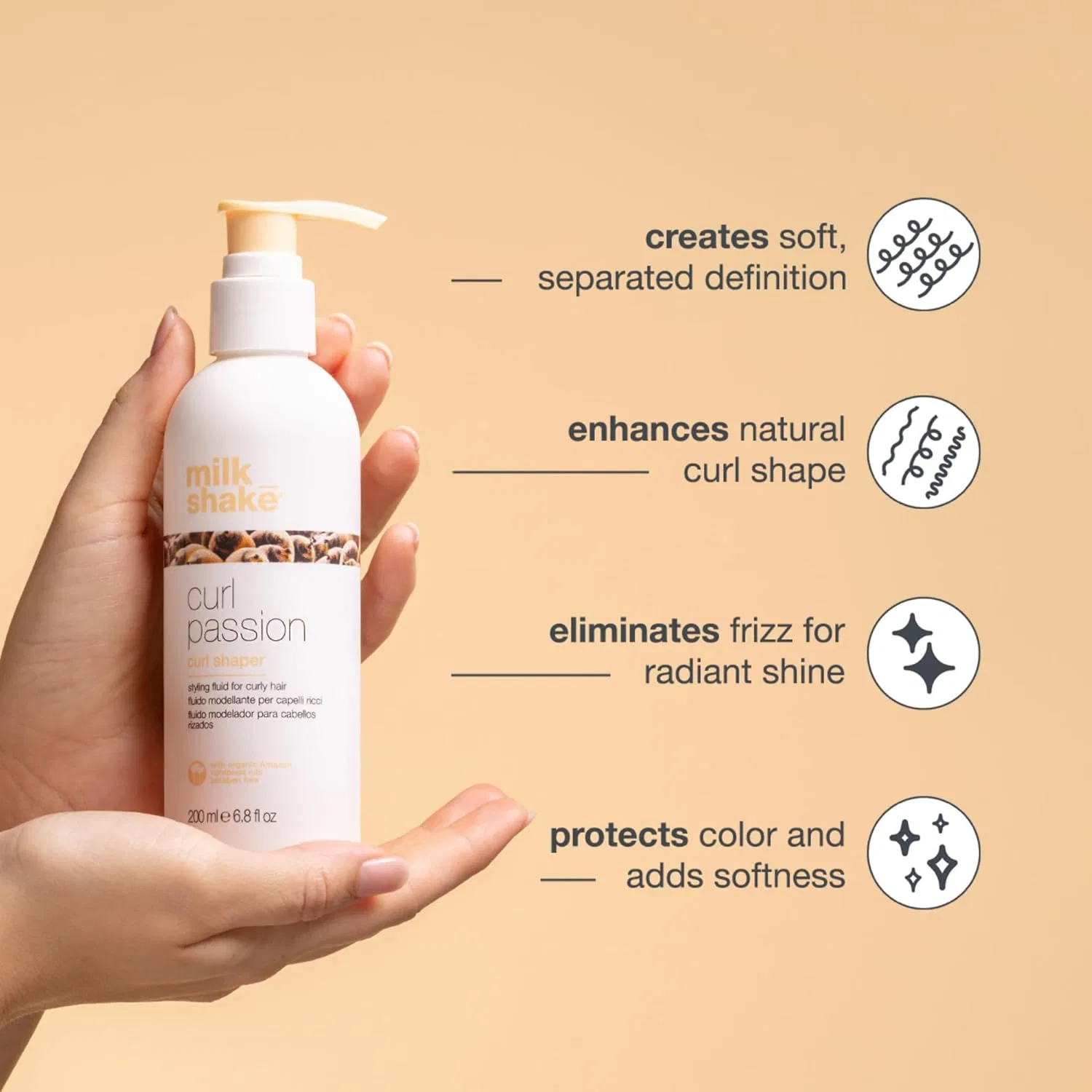 Крем для формирования локонов Curl Passion Curl Shaper от milk_shake, 200 мл Milk_Shake — фото 2