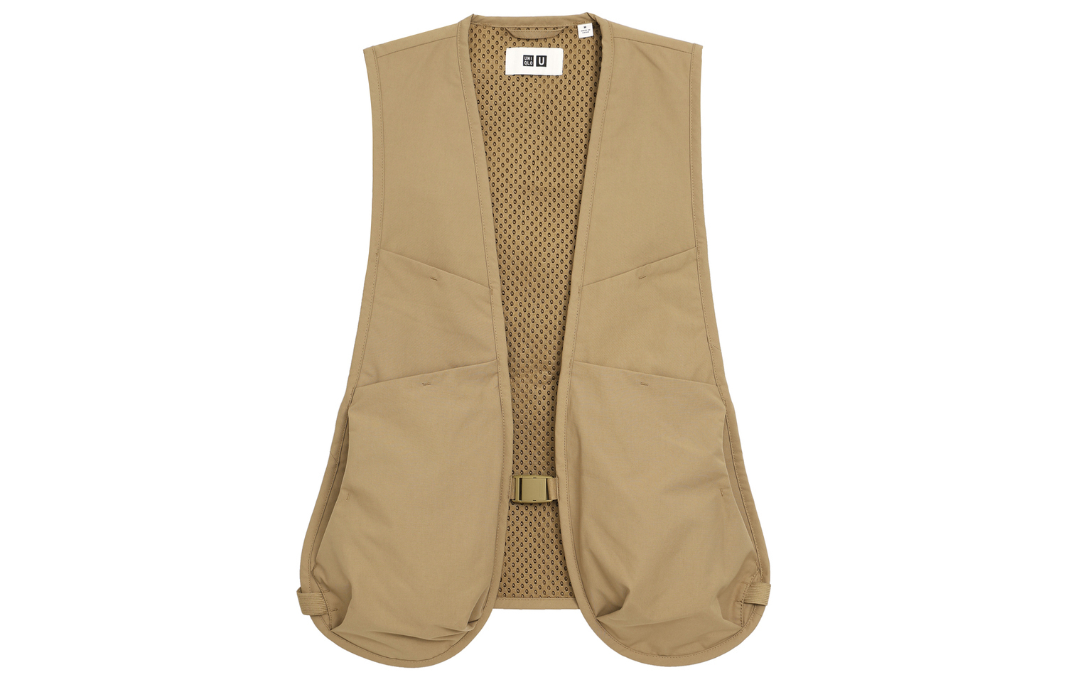 UNIQLO Мужская жилетка тёмно-бежевая, Dark Beige — фото 3