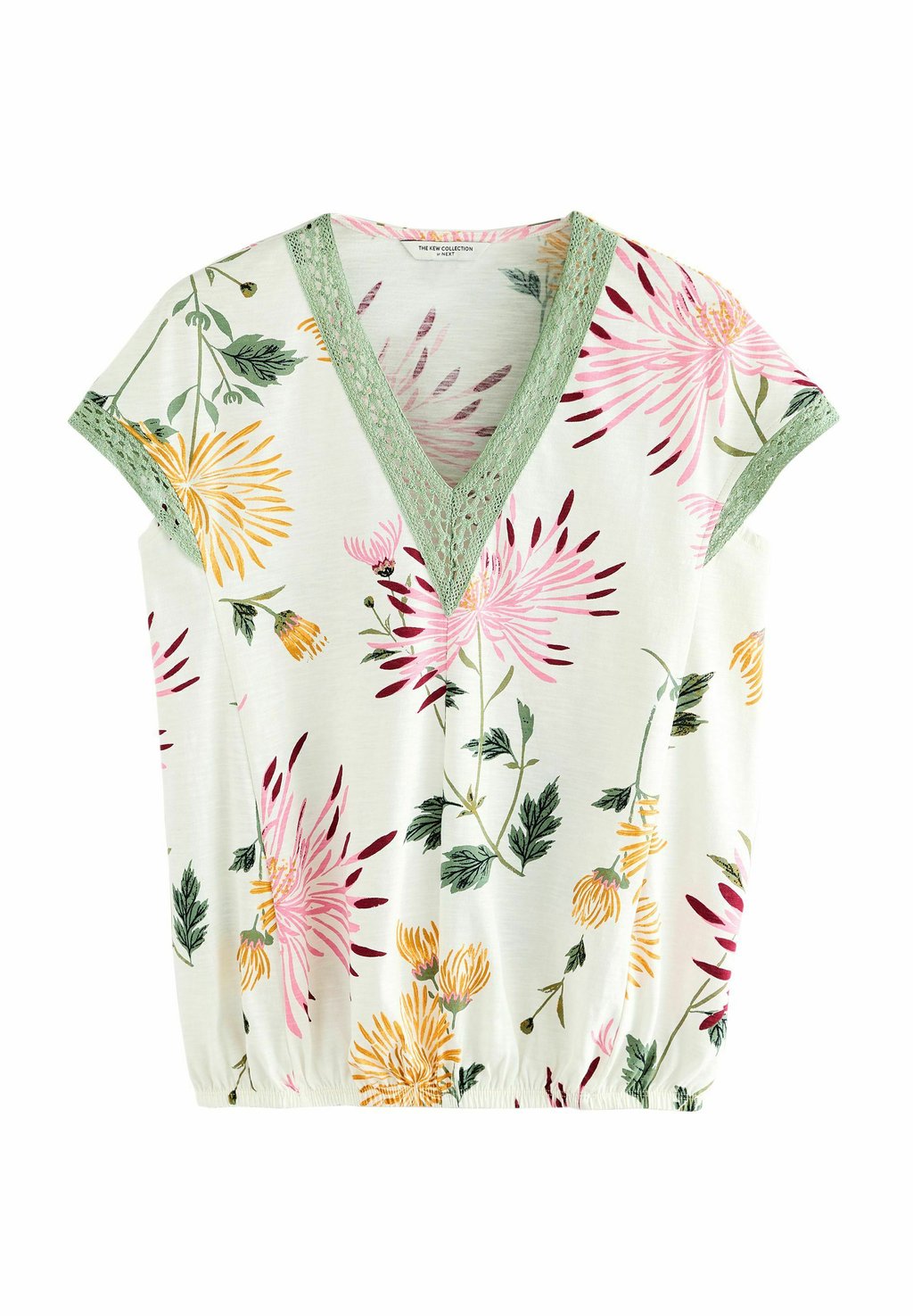 

Футболка с принтом REGULAR FIT - SHORT SLEEVE V-NECK BUBBLEHEM Next, бежевый