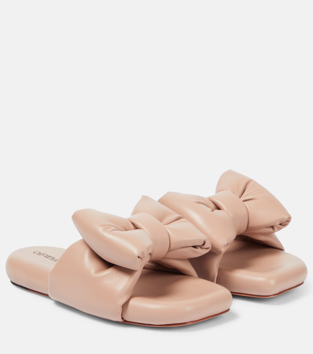 Мягкие тапочки из наппы Off-White, Beige Beige