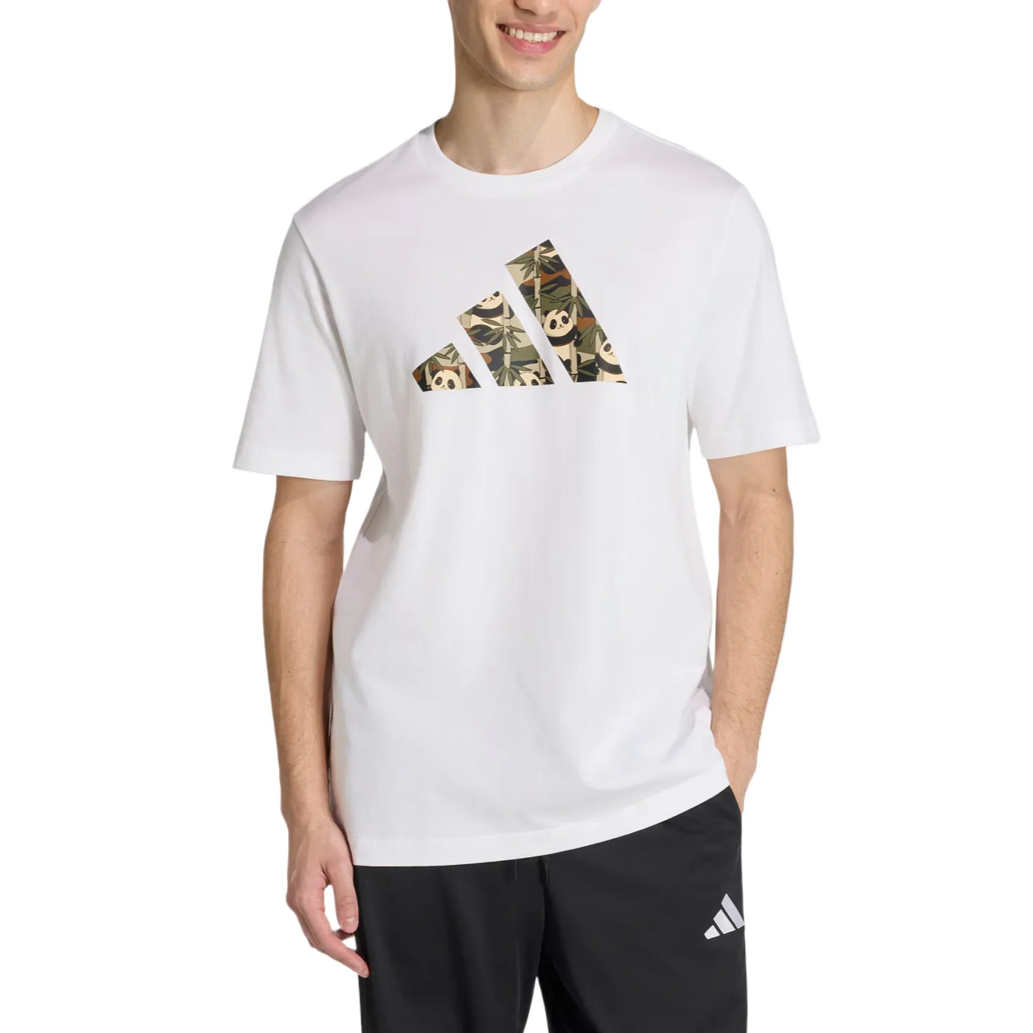 Adidas Футболка мужская белая с круглым вырезом — фото 3