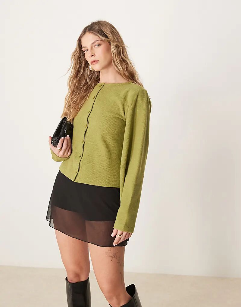 

Супермягкий кардиган-кокон в серо-коричневом цвете ASOS DESIGN